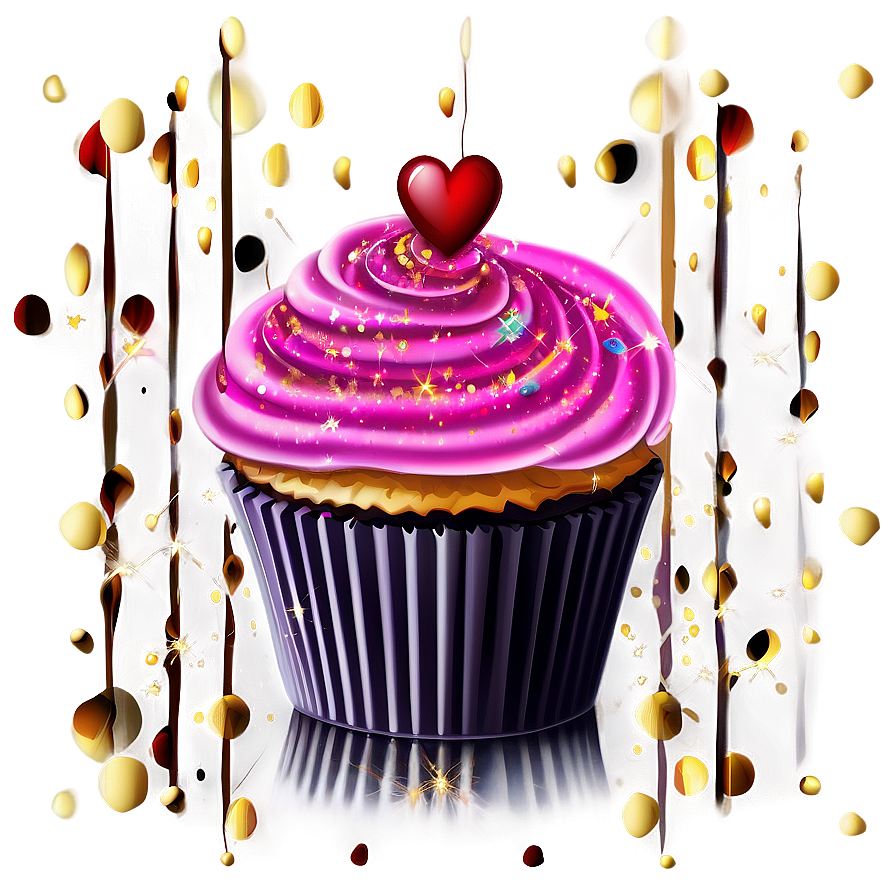 Glitter Cupcake Png 5