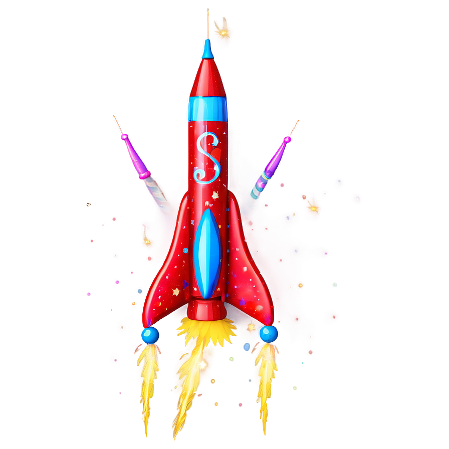 Glitter Firework Rocket Png Xvh