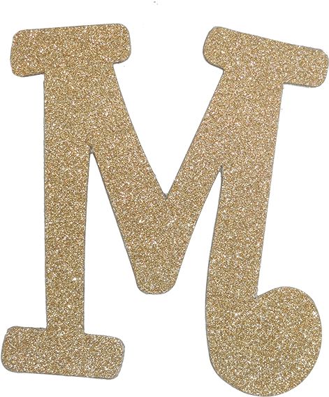 Glitter Gold Letter M