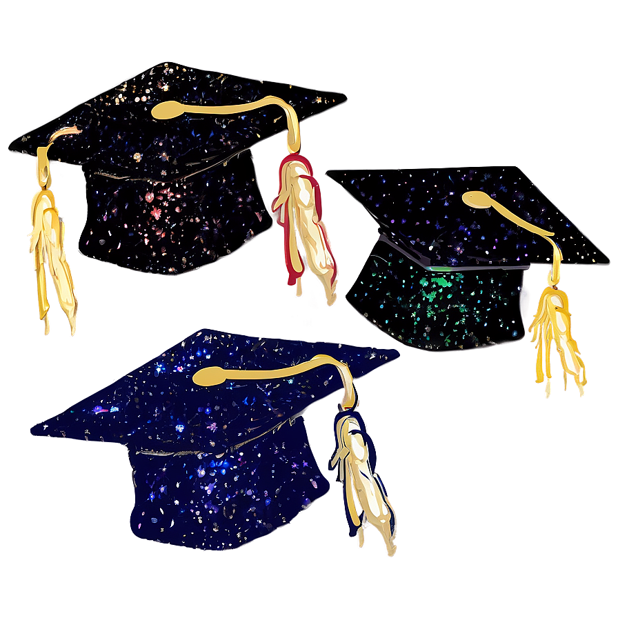 Glitter Graduation Cap Clipart 2