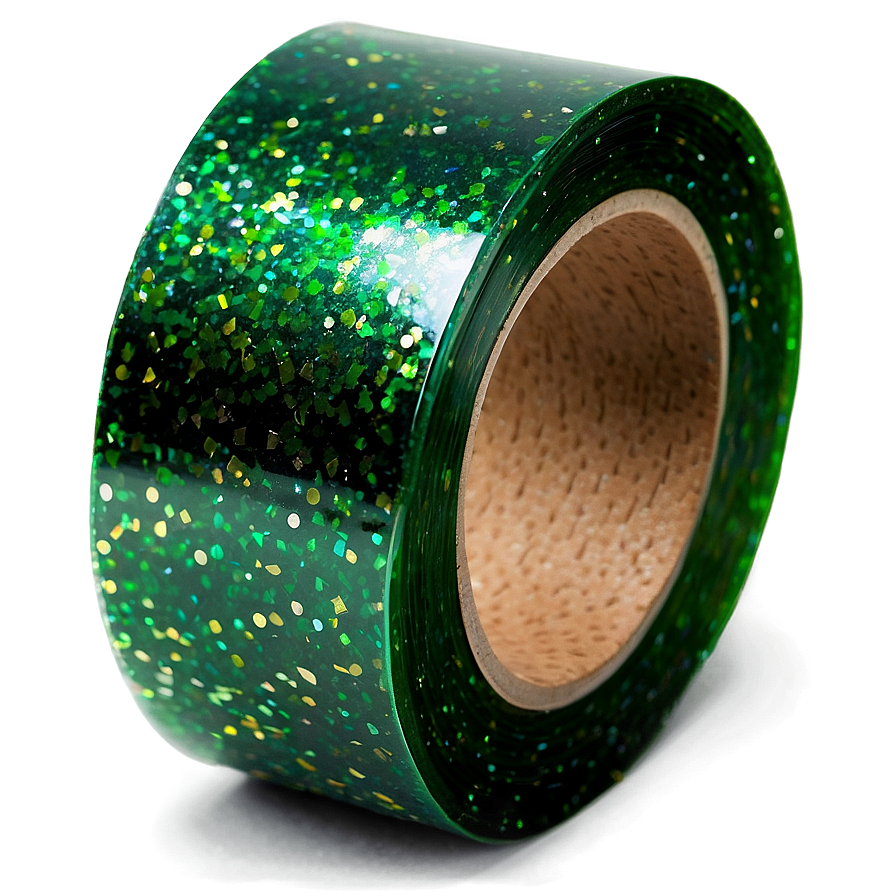 Glitter Green Tape Png 06282024