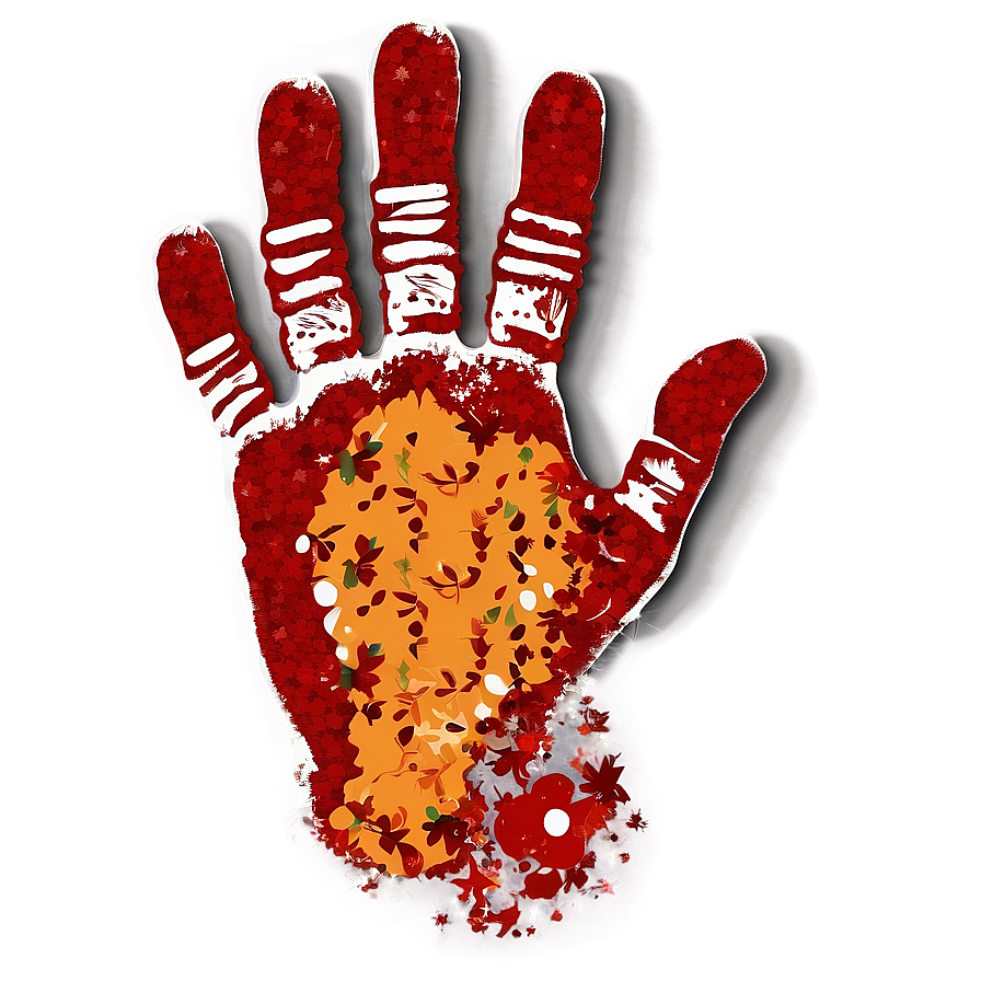 Glitter Handprint Graphic Png Qck