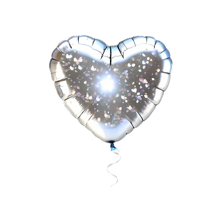 Glitter Heart Balloon PNG 06212024 PNG image with a transparent background, free high-resolution download