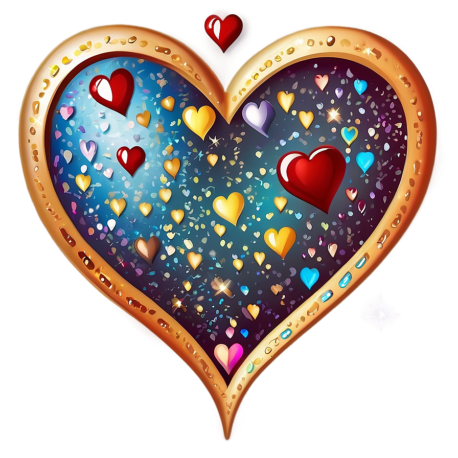 Glitter Heart Clipart Artwork Png 05252024