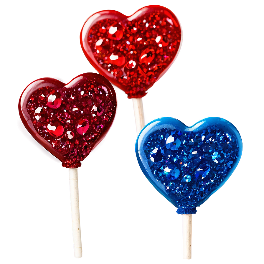 Glitter Heart Lollipop Png Yqi