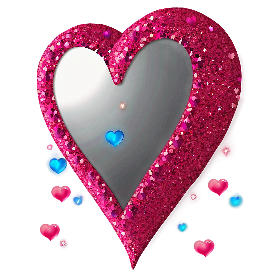 Glitter Hearts Png 3