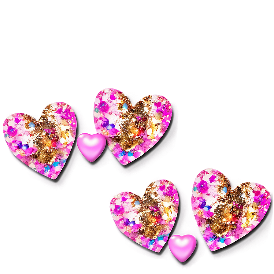 Glitter Hearts Png 87