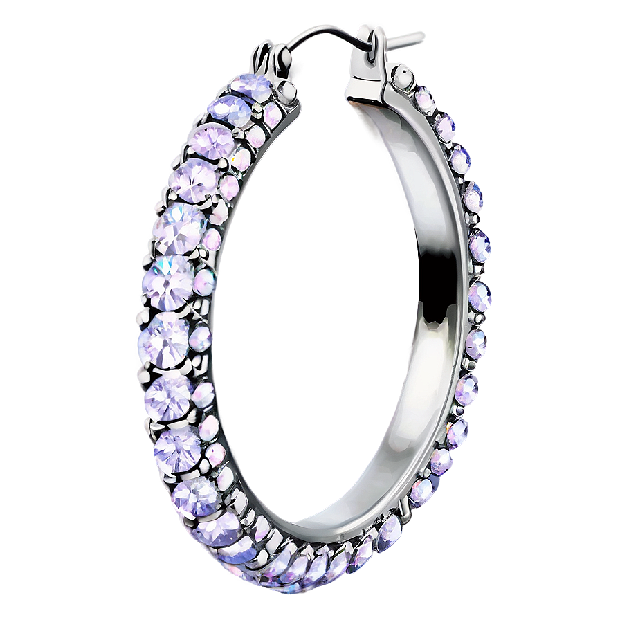 Glitter Hoop Earring Png 91