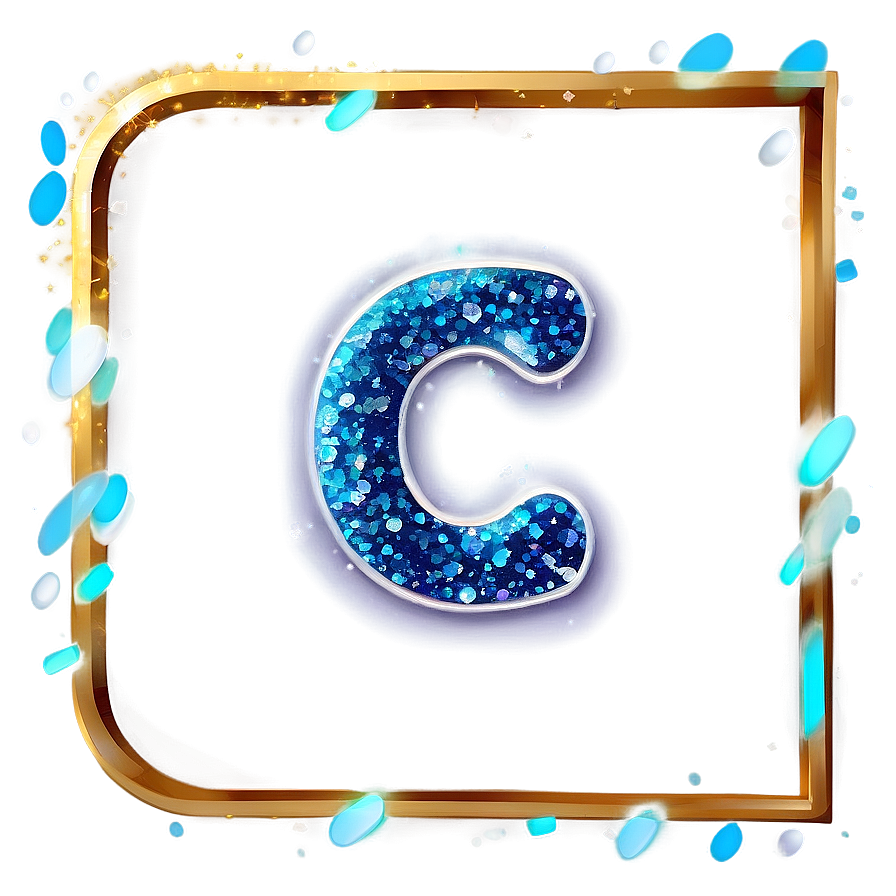 Glitter Letter C Png 06112024