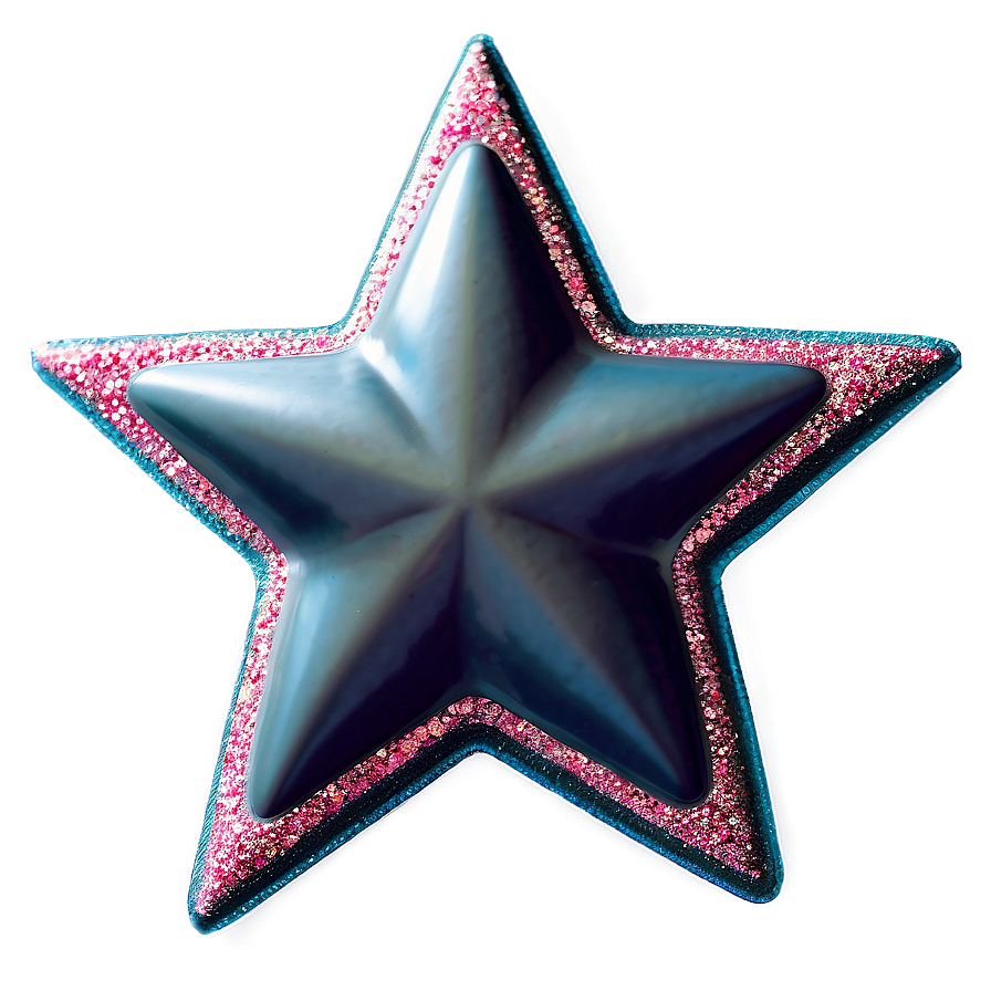 Glitter Line Star Shape Png 06272024