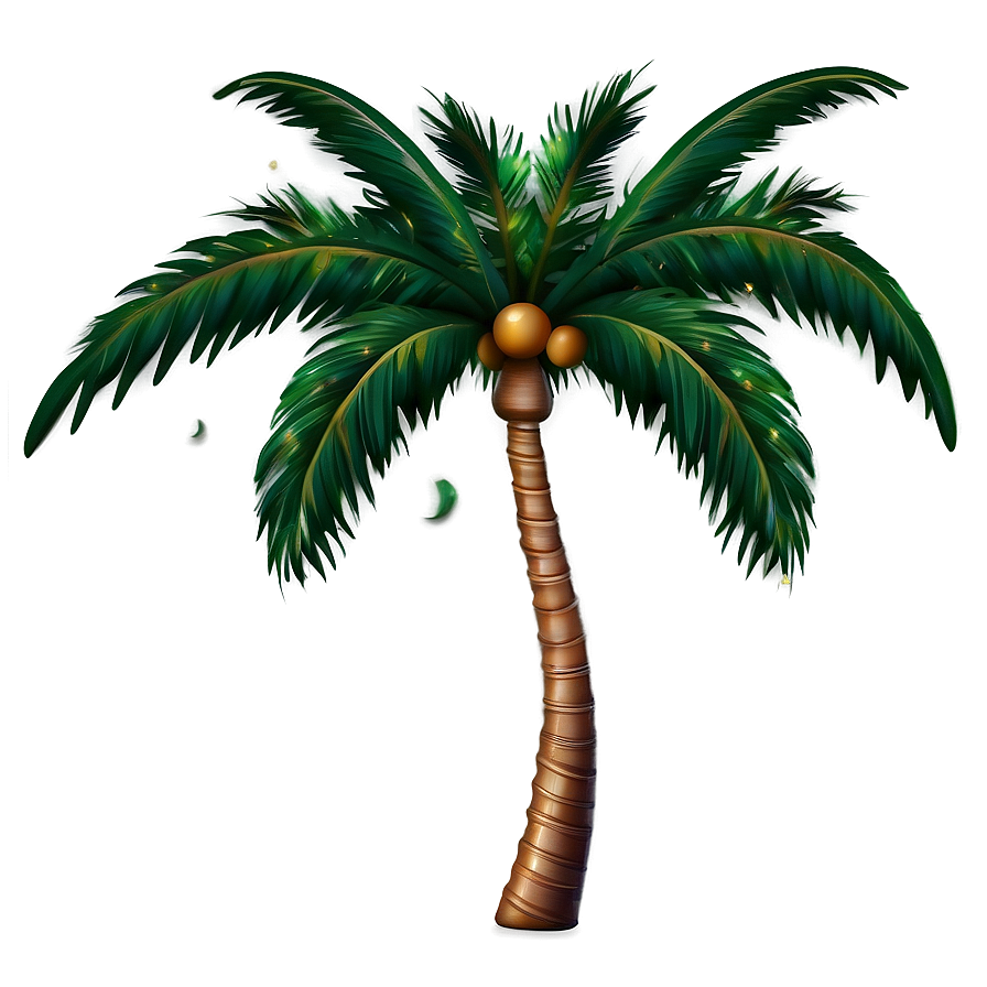 Glitter Palm Tree Emoji Png Fec