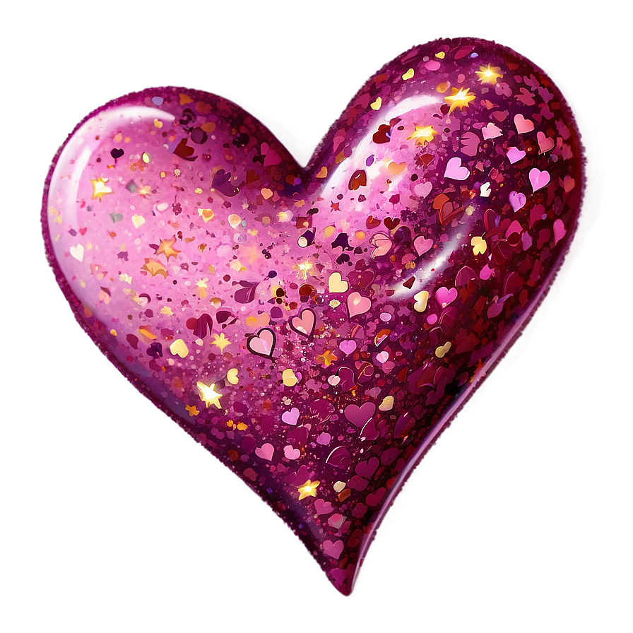 Glitter Pink Heart Emoji Png 87