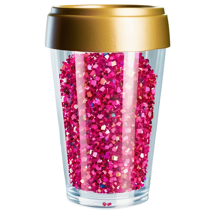 Glitter Plastic Cup Png 06132024