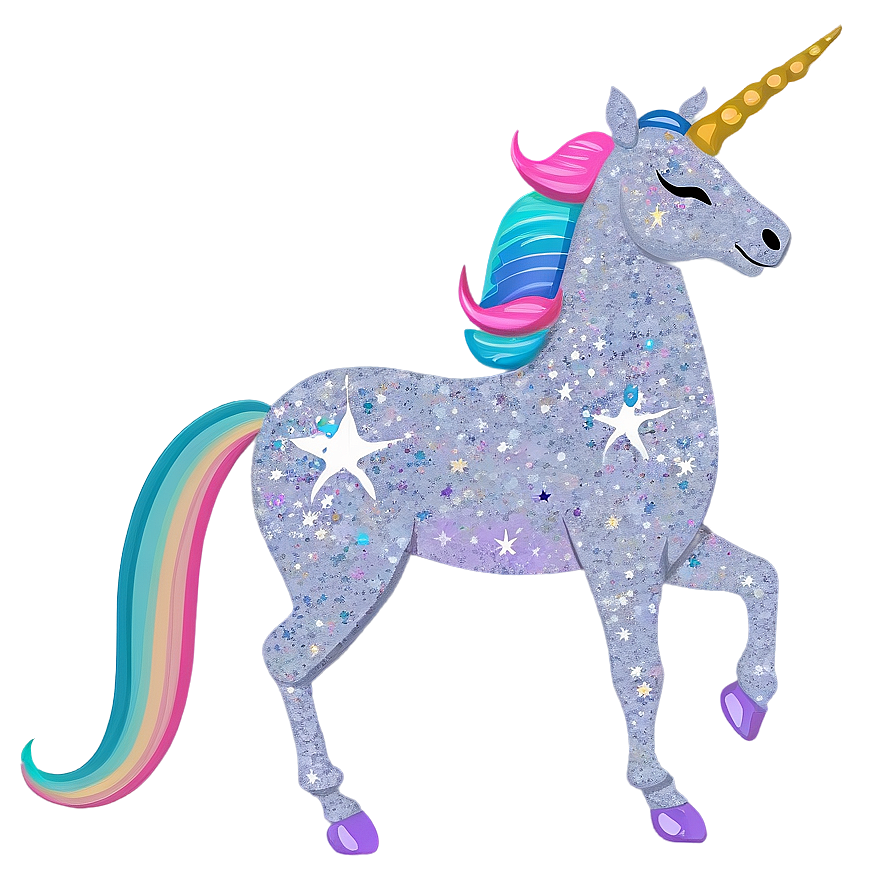 Glitter Unicorn Fantasy Png 05032024