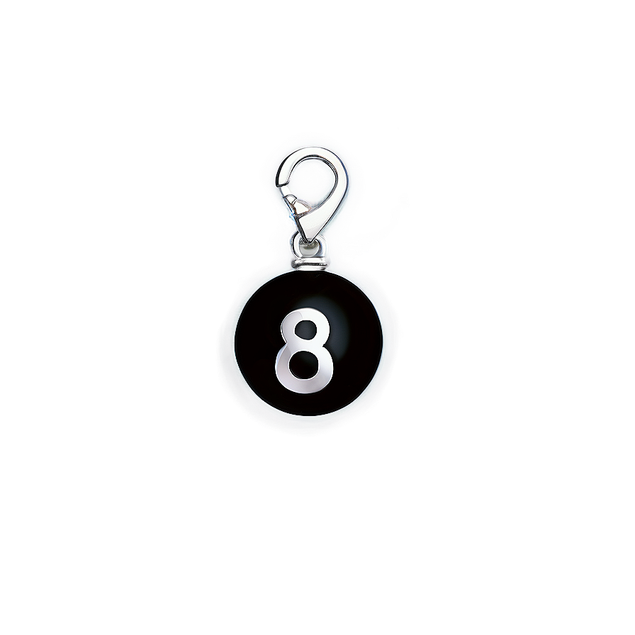 Glittering 8 Ball Charm Png Tsw