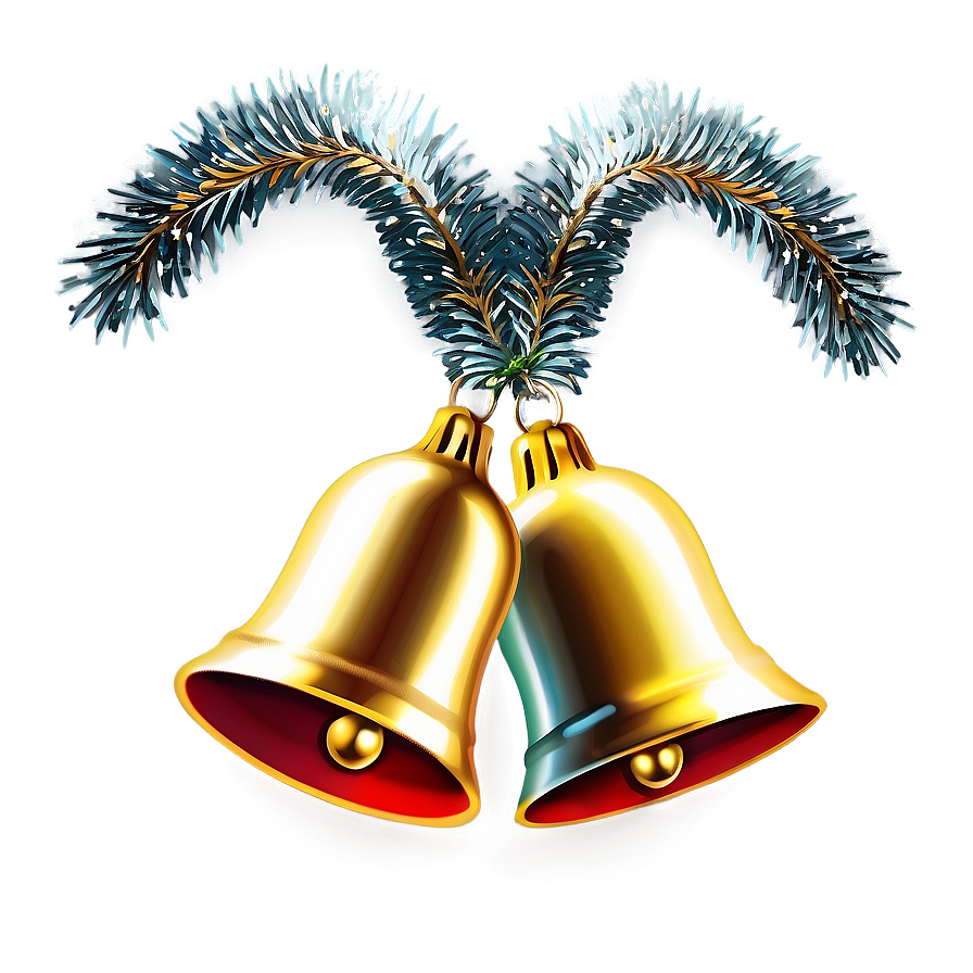 Glittering Christmas Bells Png Vdi