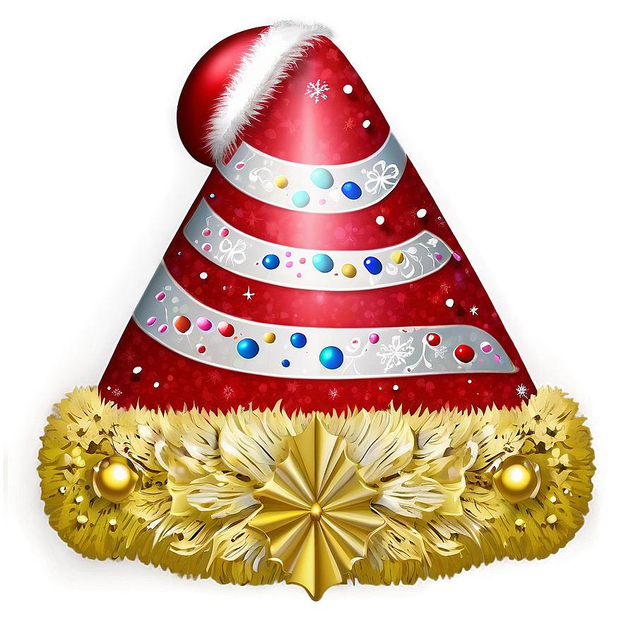 Glittering Christmas Hat PNG 6 PNG image with a transparent background, free high-resolution download
