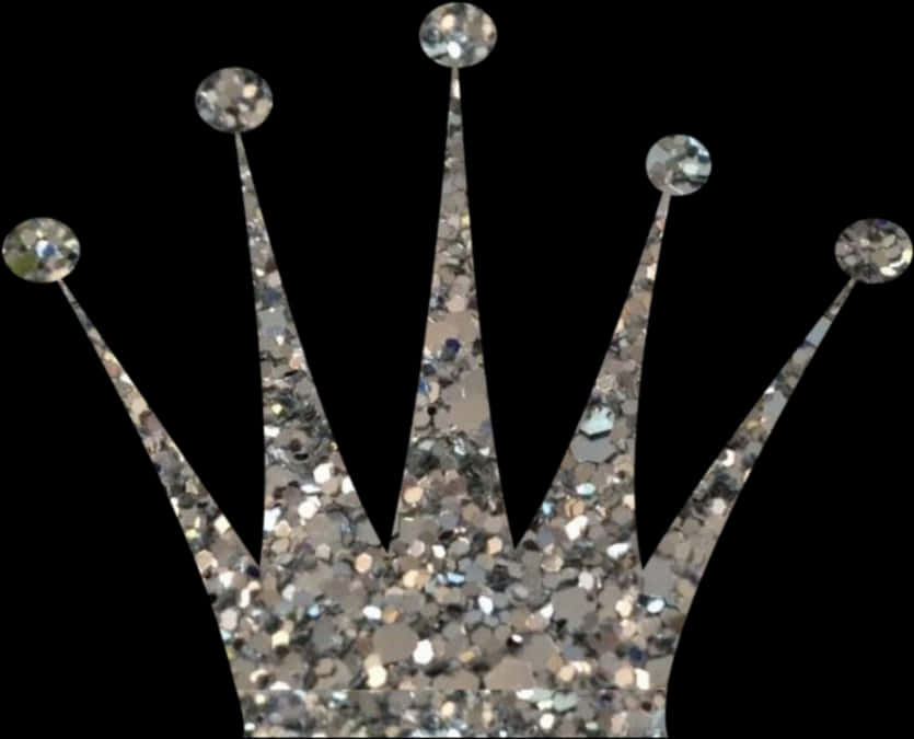 Glittering Crown Graphic PNG with transparent background