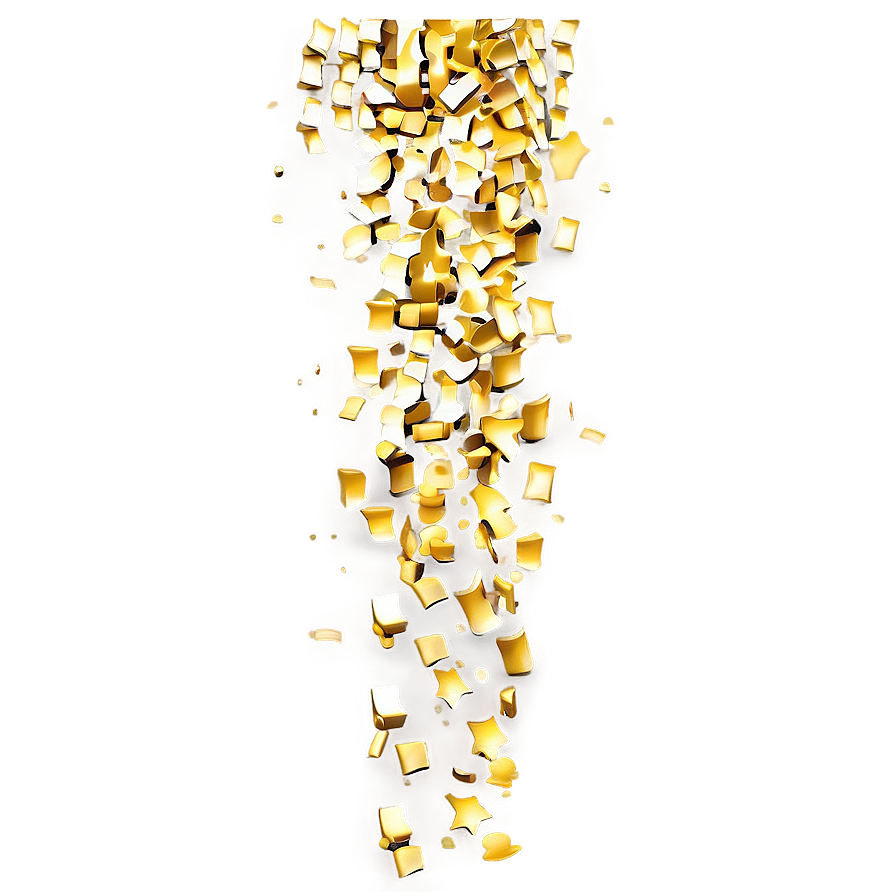 Glittering Gold Confetti Png 05252024