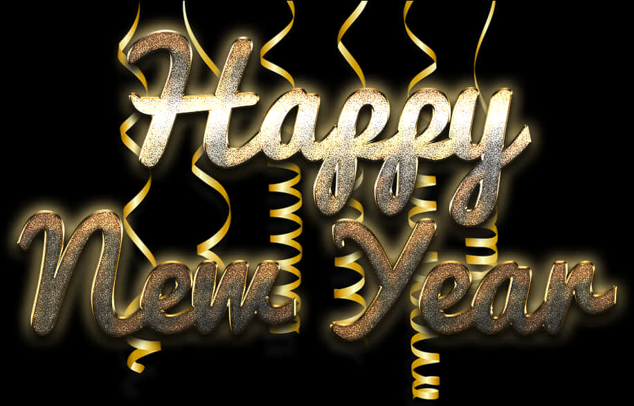 Happy New Year Word Art Free Png Image - Happy New Year Png, Transparent Png PNG with transparent background