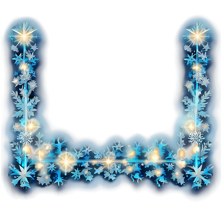 Glittering Holiday Border Png 06132024