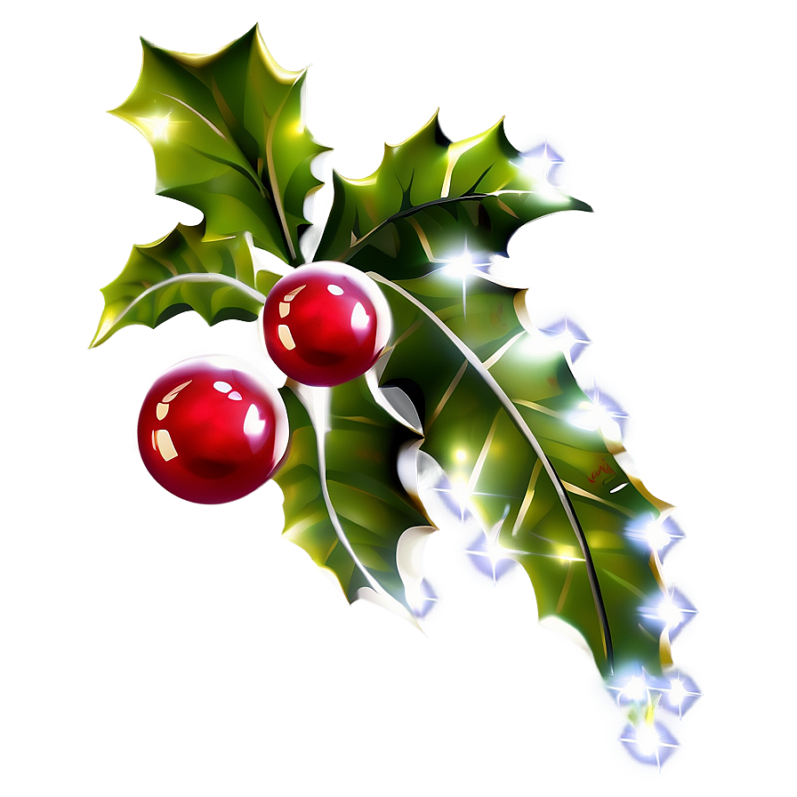 Glittering Holly Png Cti