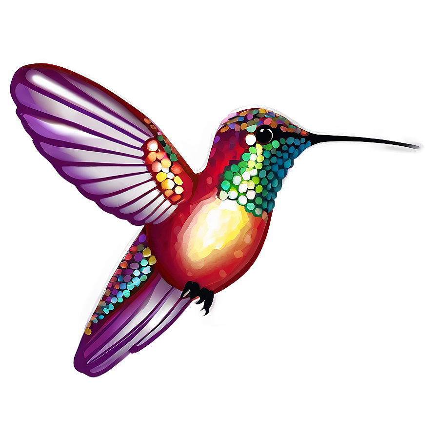 Glittering Hummingbird Png 05212024