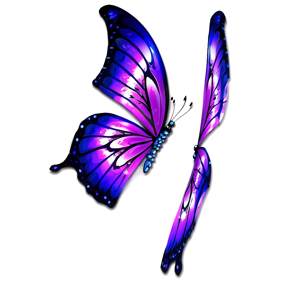 Glittering Purple Butterfly Png 05232024