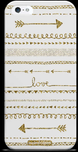 Glittery Arrowsand Love Phone Case PNG with transparent background