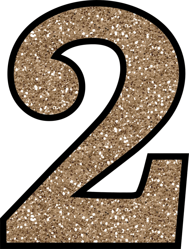 Glittery Number2 Graphic