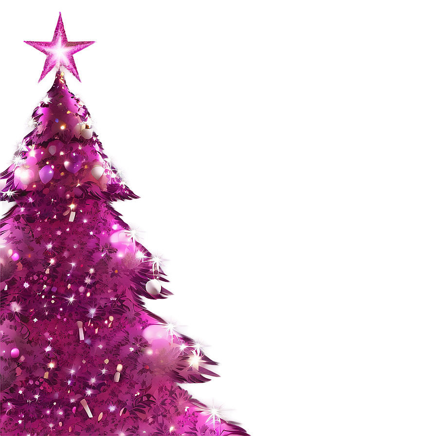 Glittery Pink Christmas Tree Png 06122024