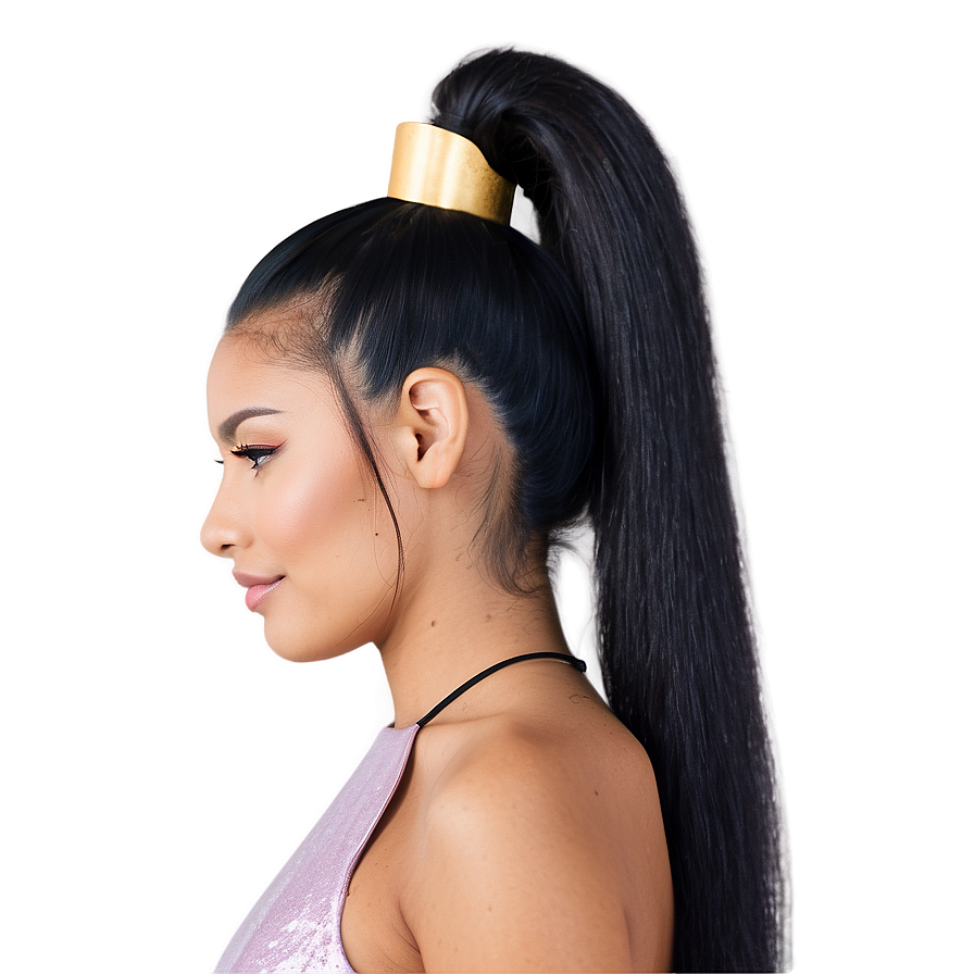 Glittery Ponytail Accent Png 6