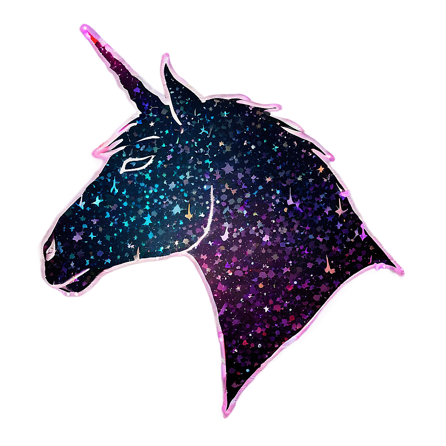 Glittery Unicorn Silhouette PNG jvj PNG image with a transparent background, free high-resolution download
