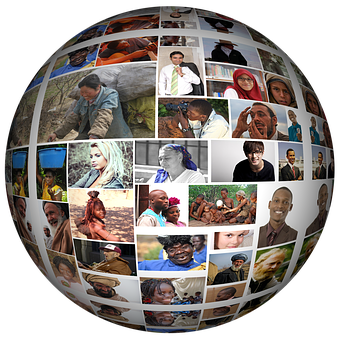 Global Diversity Collage PNG with transparent background