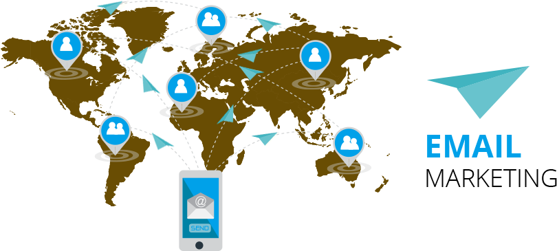 Global Email Marketing Campaign Illustration