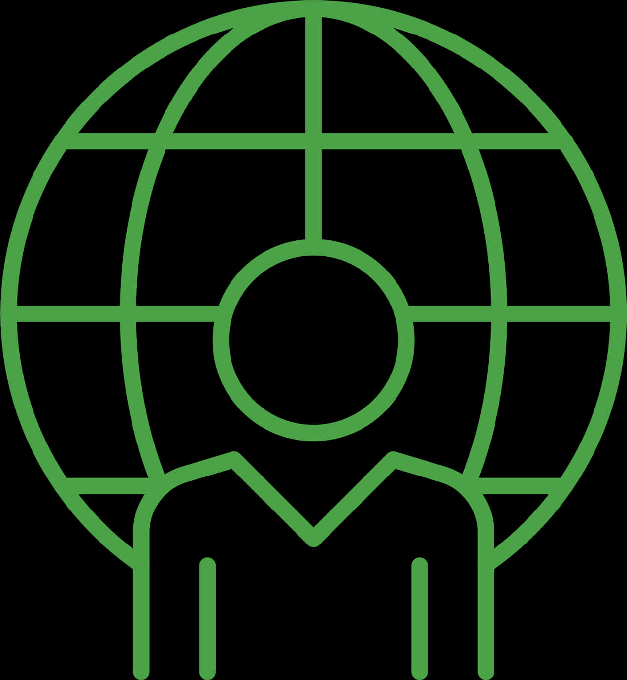 Global Human Icon PNG with transparent background