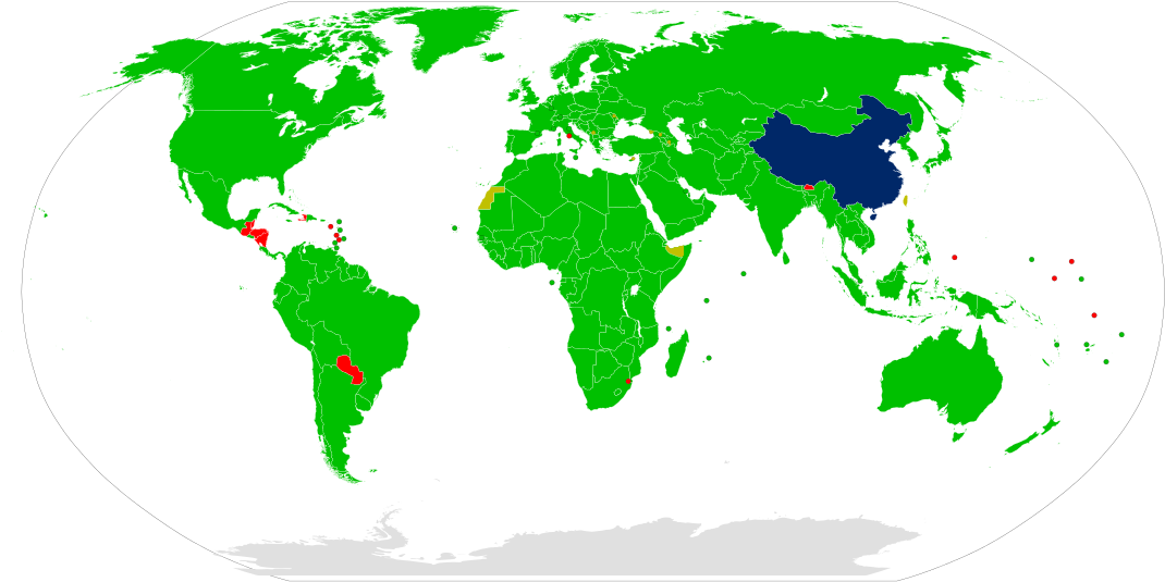 Global Mapwith Colored Countries