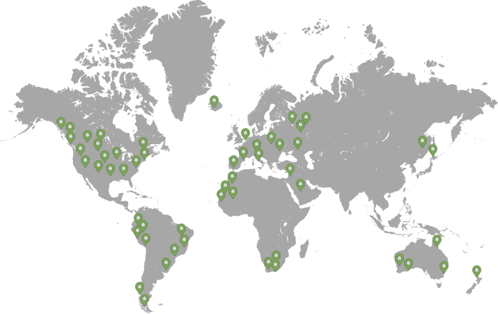 Global Network Distribution Map