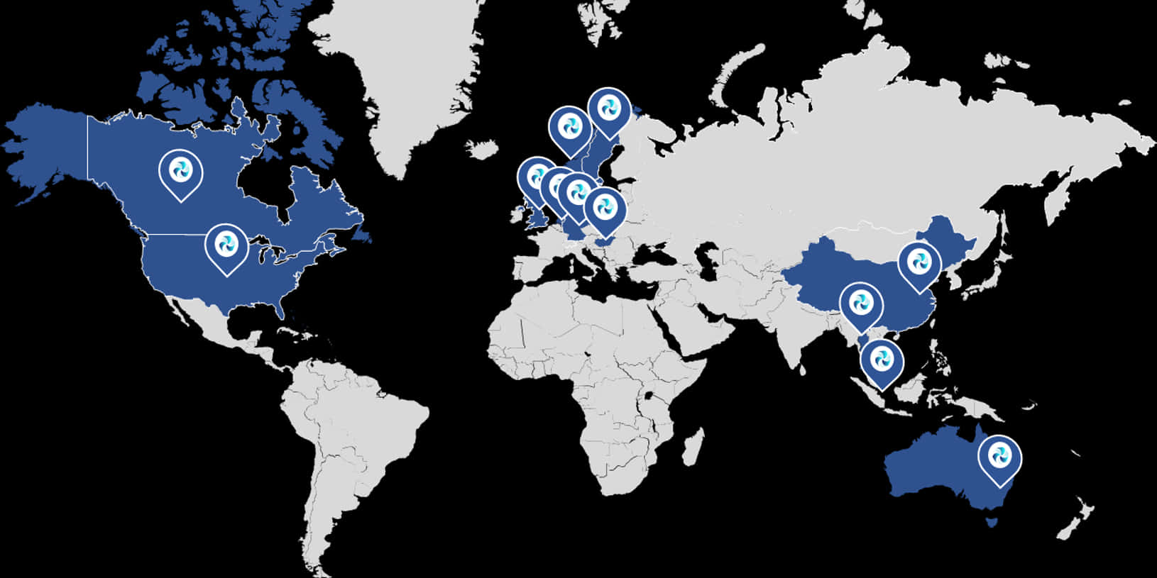 Global Network Distribution Map