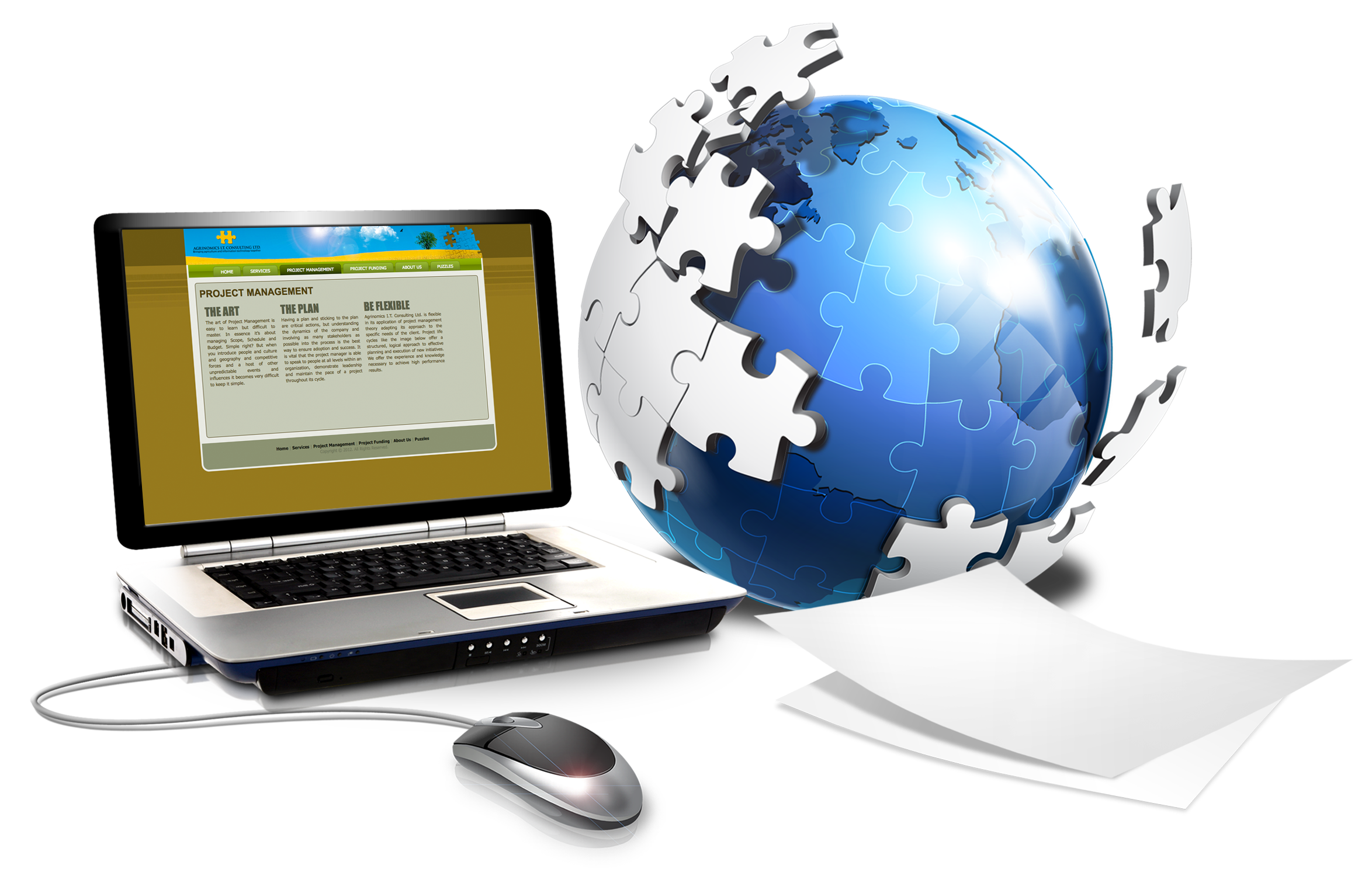 Global Project Management Concept PNG with transparent background