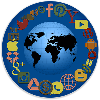 Global Social Media Icons PNG with transparent background