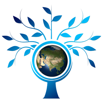 Global Tree Concept Art PNG with transparent background