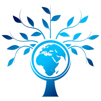 Global Tree Concept Art PNG with transparent background