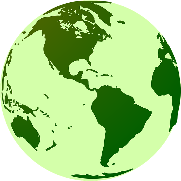 Globe, Earth, Green, World, World Map, International - Clipart Globe, HD Png Download PNG with transparent background