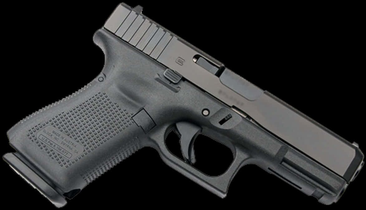Glock Pistolon Black Background PNG with transparent background