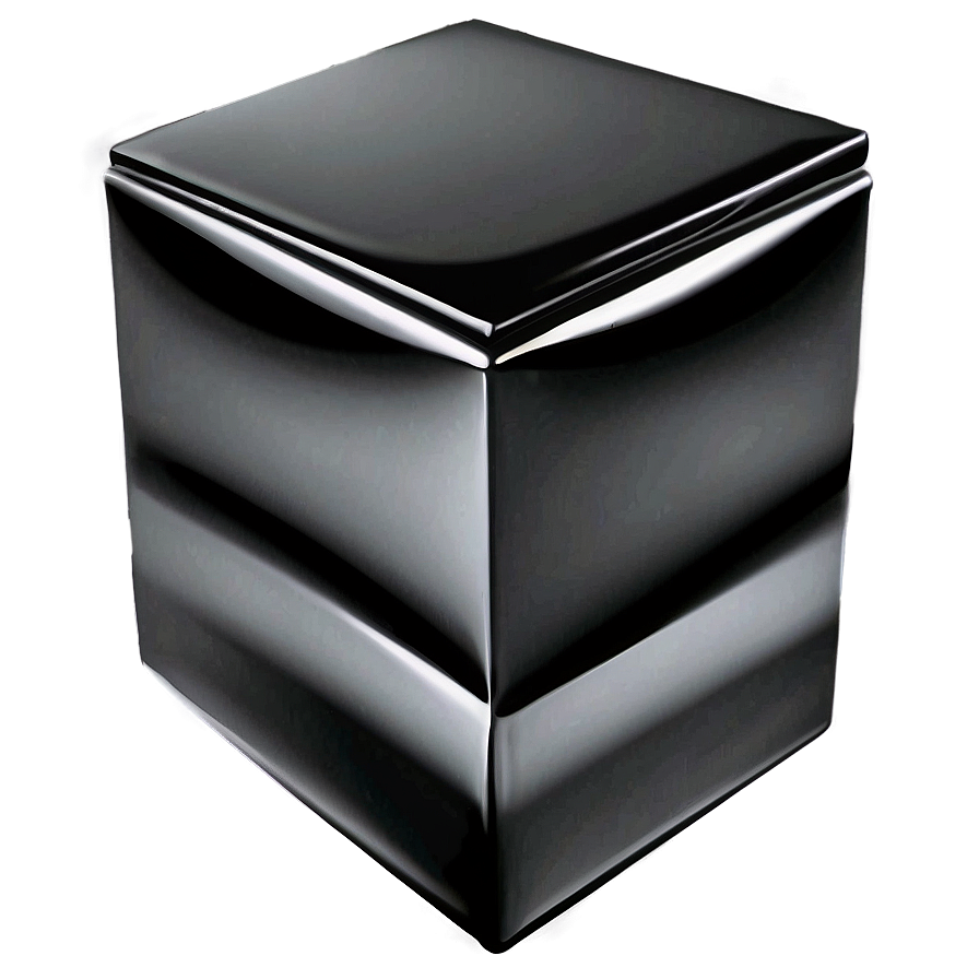 Glossy Black Box PNG uxd61 PNG image with a transparent background, free high-resolution download