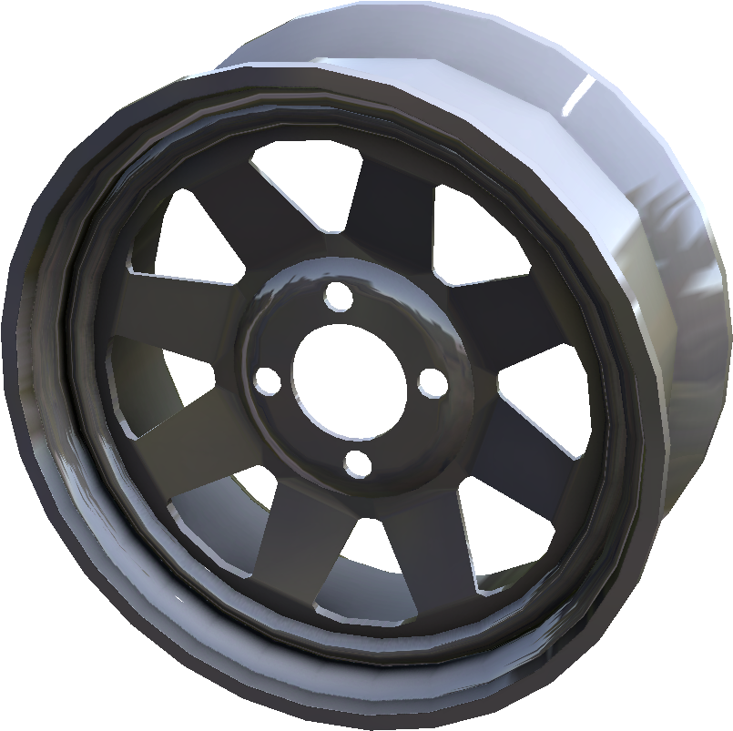 Glossy Black Car Wheel