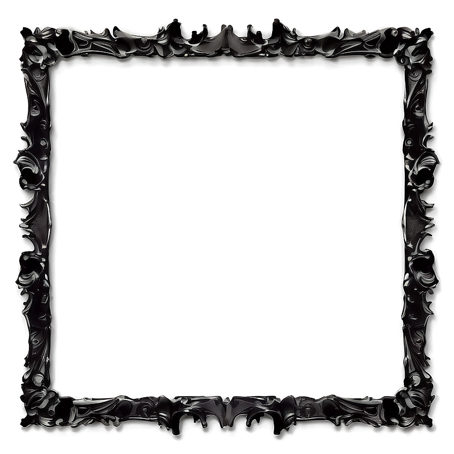 Glossy Black Frame Png 05252024