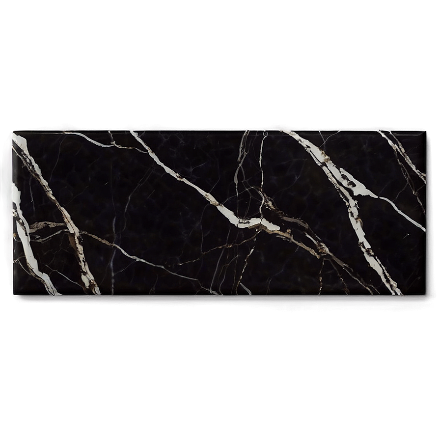 Glossy Black Marble Surface Png 06252024