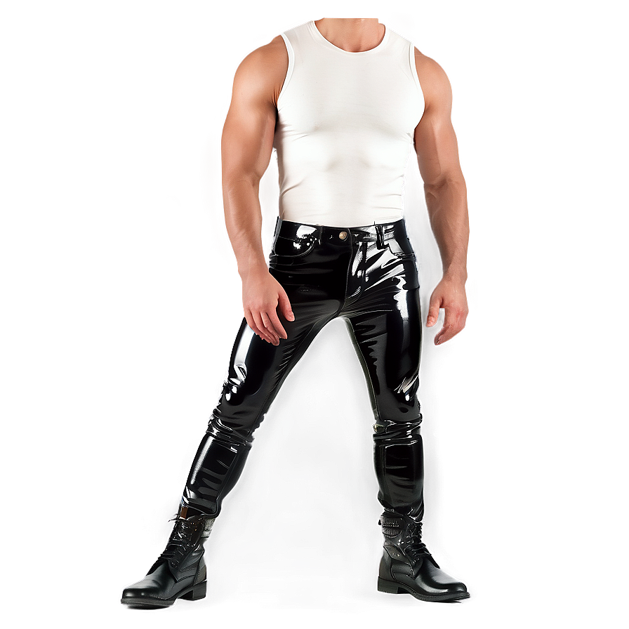 Glossy Black Pants Png 28